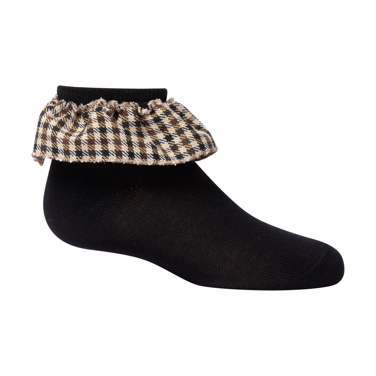 Plaid  Ruffle Ankle