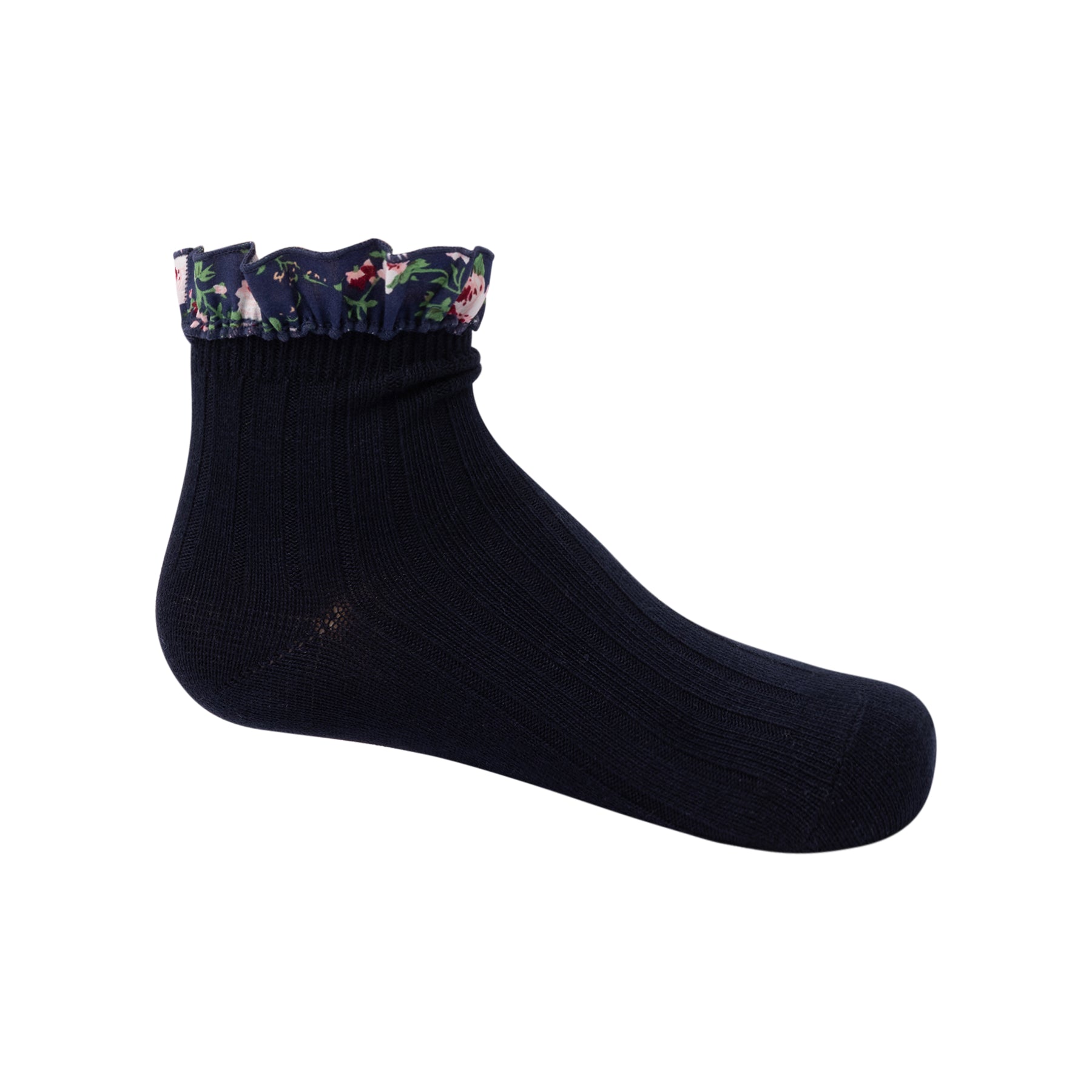 Floral Ruffle Ankle