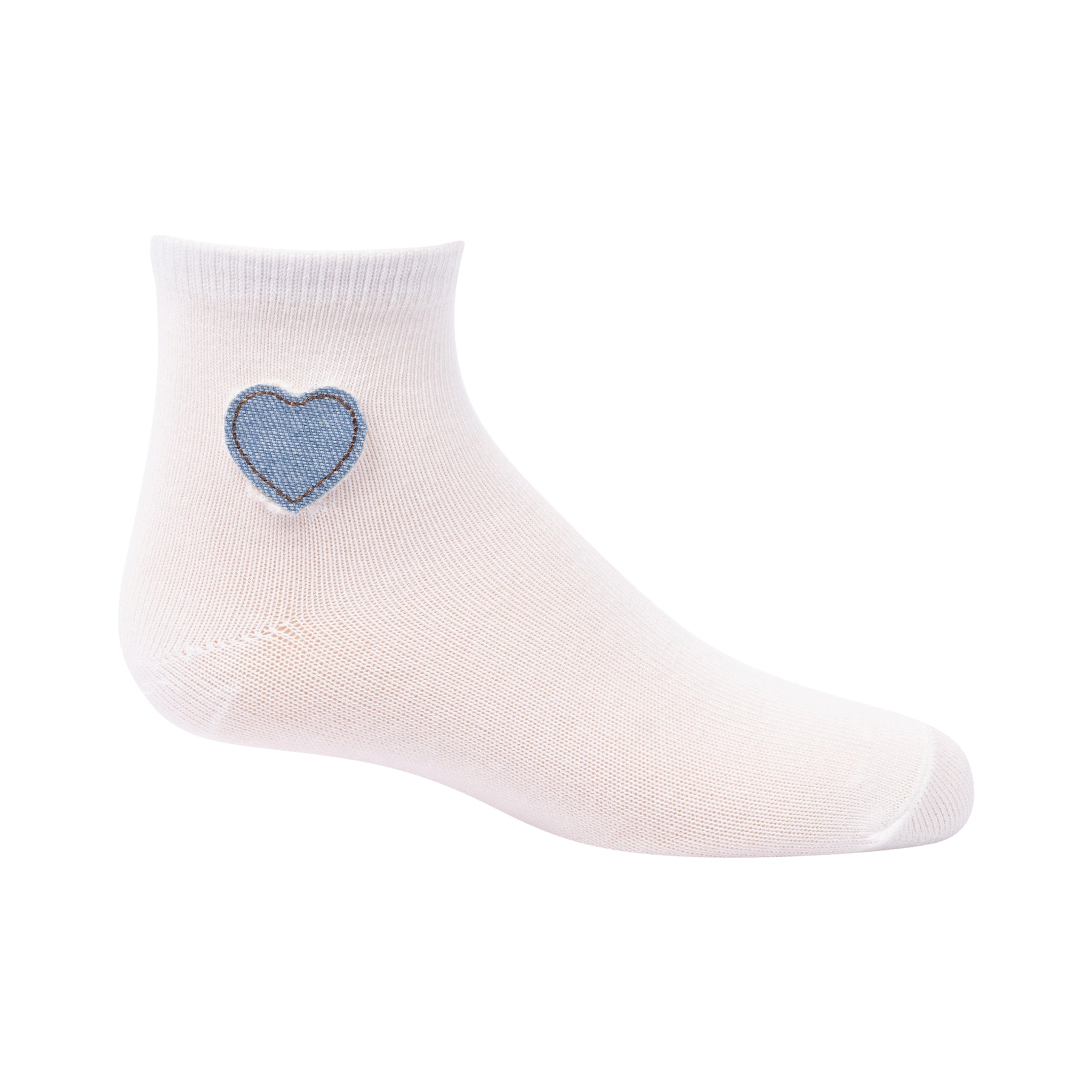 Denim Heart Ankle