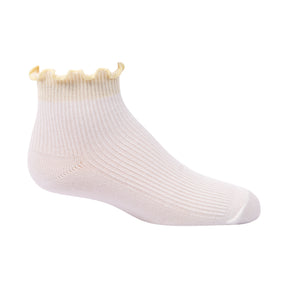 Colored Scalloped Edge Ankle
