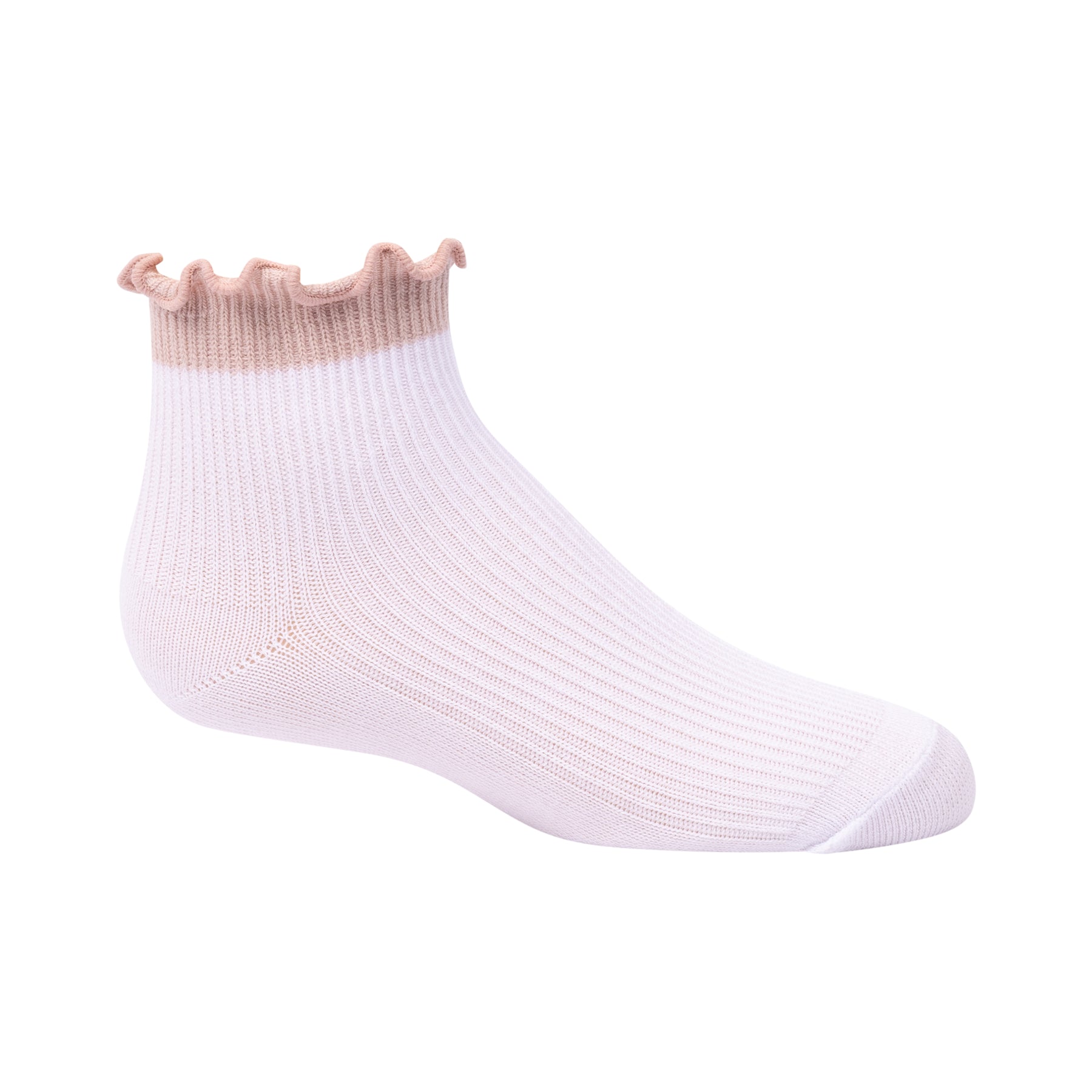 Colored Scalloped Edge Ankle
