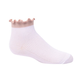 Colored Scalloped Edge Ankle