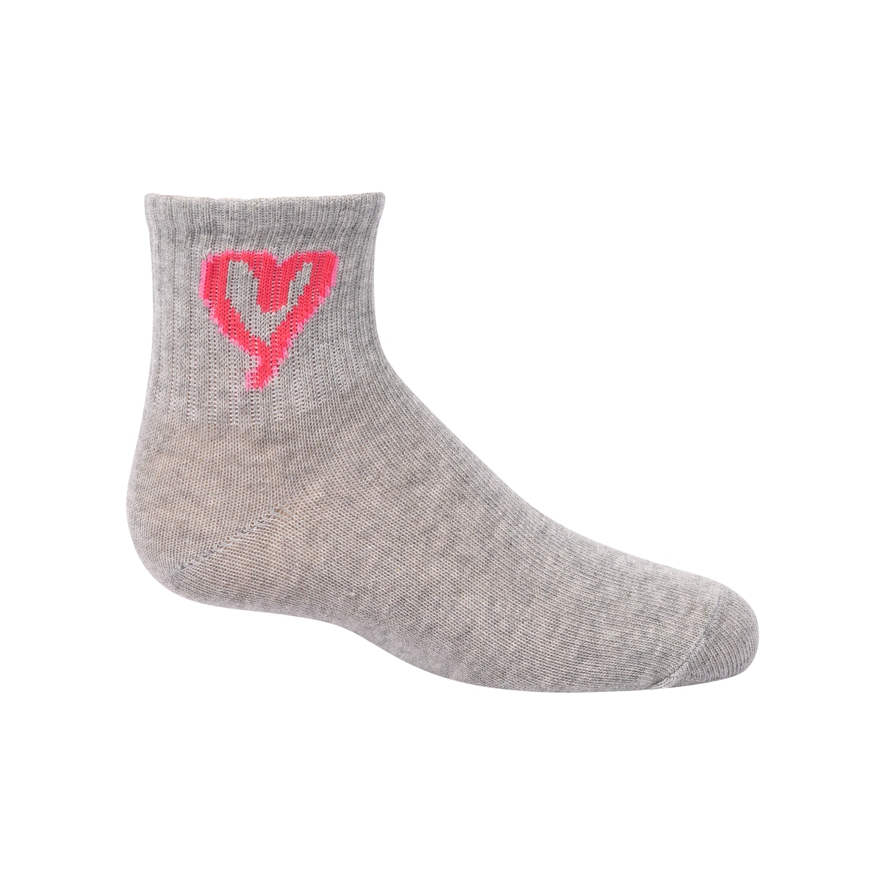 Hot Pink Heart Ankle