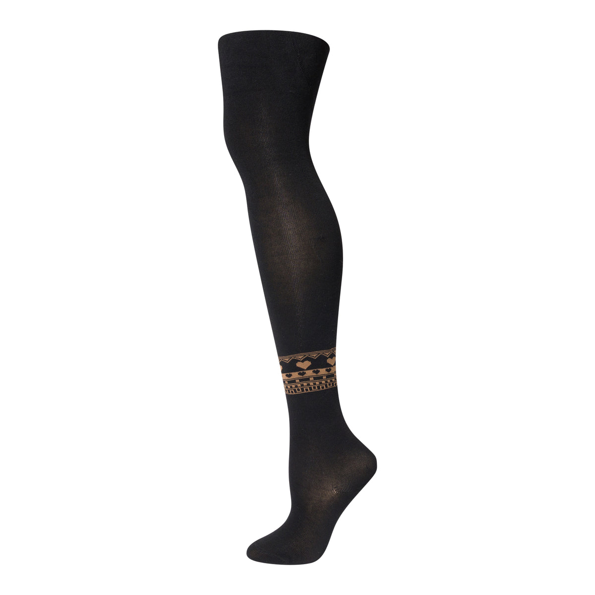 Vintage Heart Trim Tights