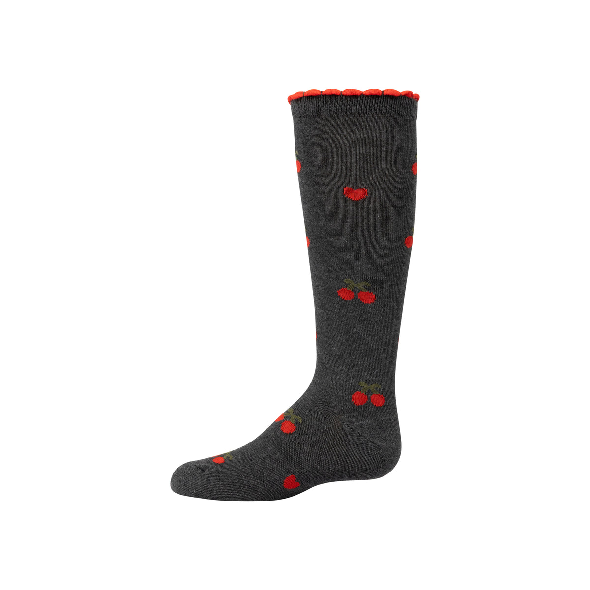Cherry Heart Print Knee