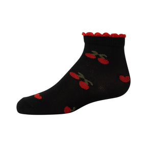 Cherry Heart Print Ankle