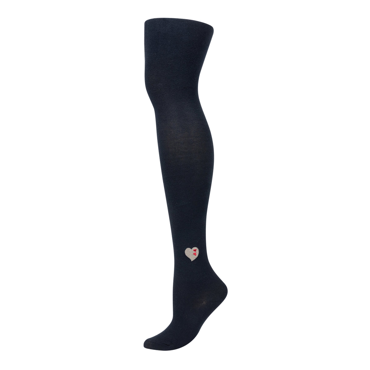 Embroidered Double Heart Tights