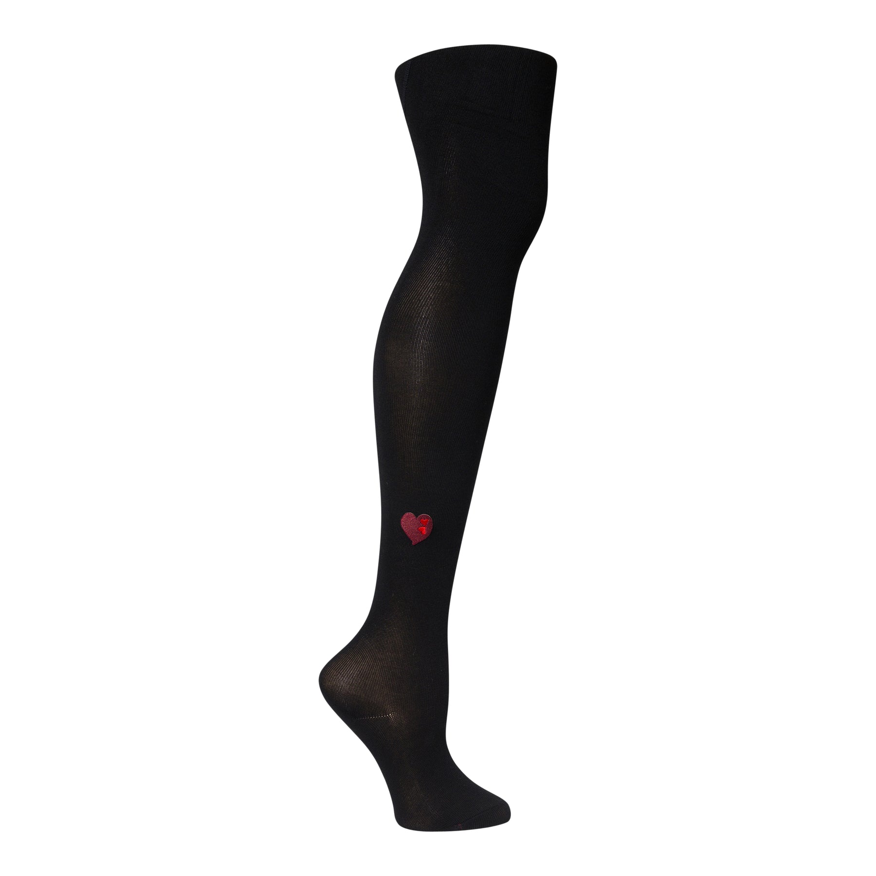 Embroidered Double Heart Tights