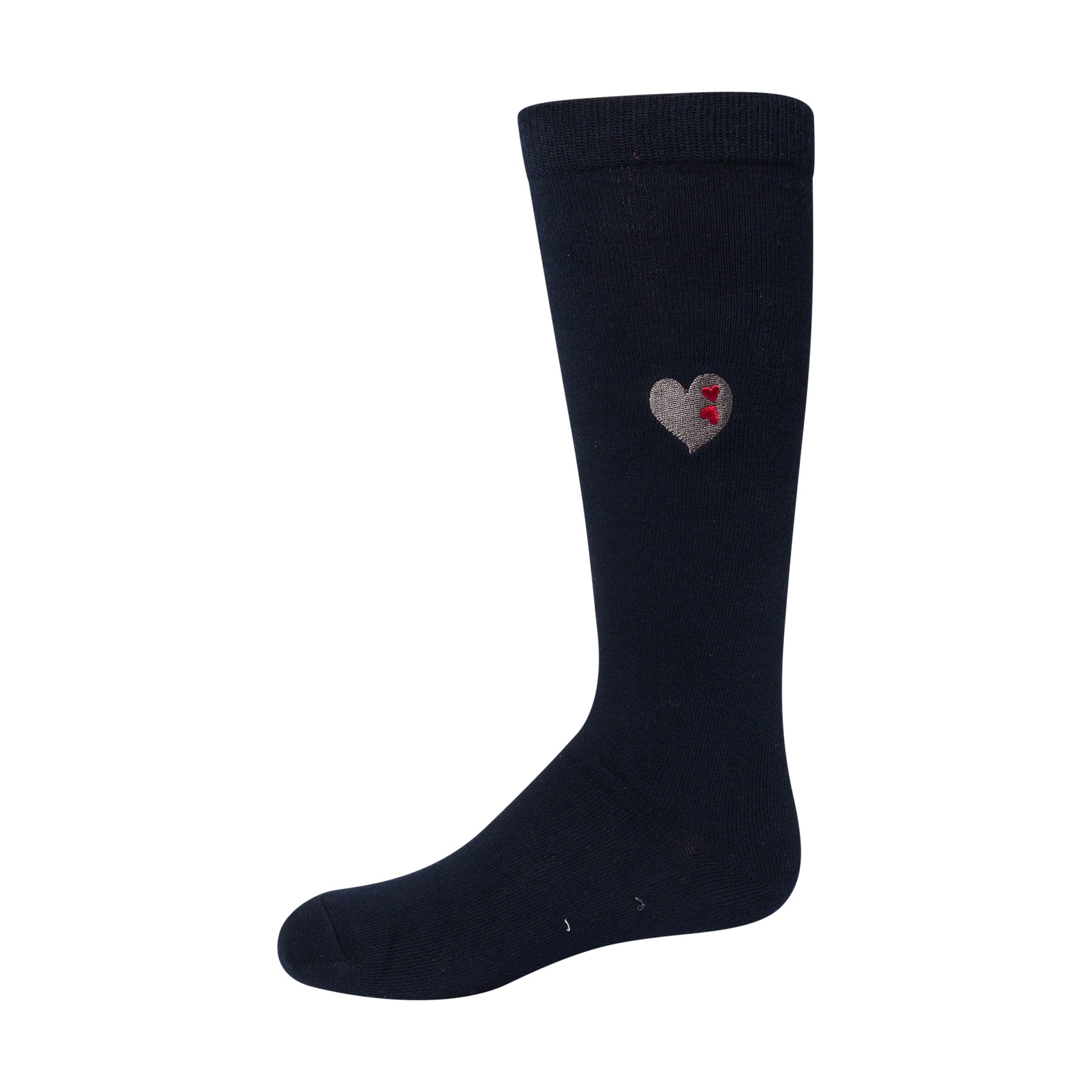 Embroidered Double Heart Knee