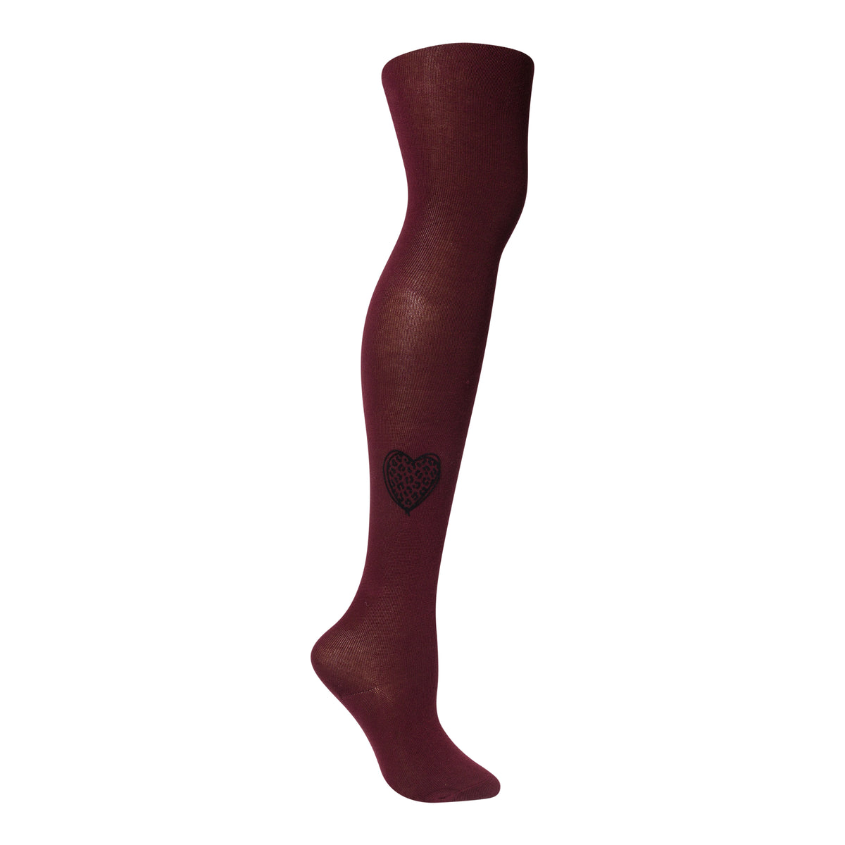 Velvet Leopard Heart Tights