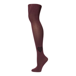 Velvet Leopard Heart Tights