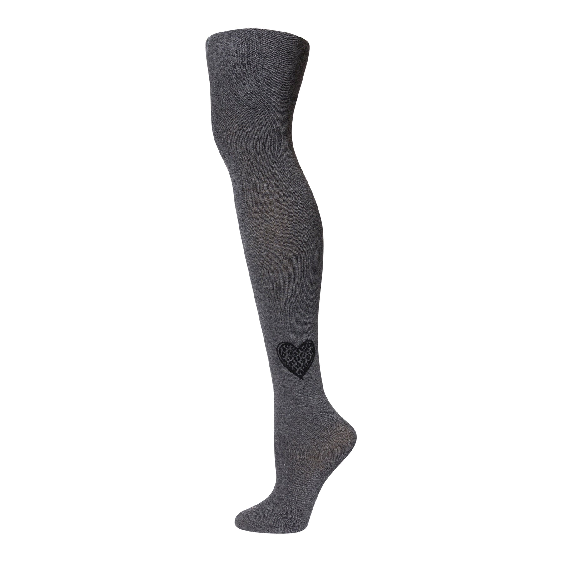 Velvet Leopard Heart Tights