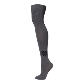 Velvet Leopard Heart Tights