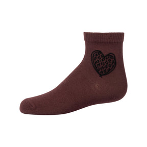 Velvet Leopard Heart Ankle