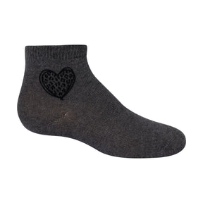 Velvet Leopard Heart Ankle