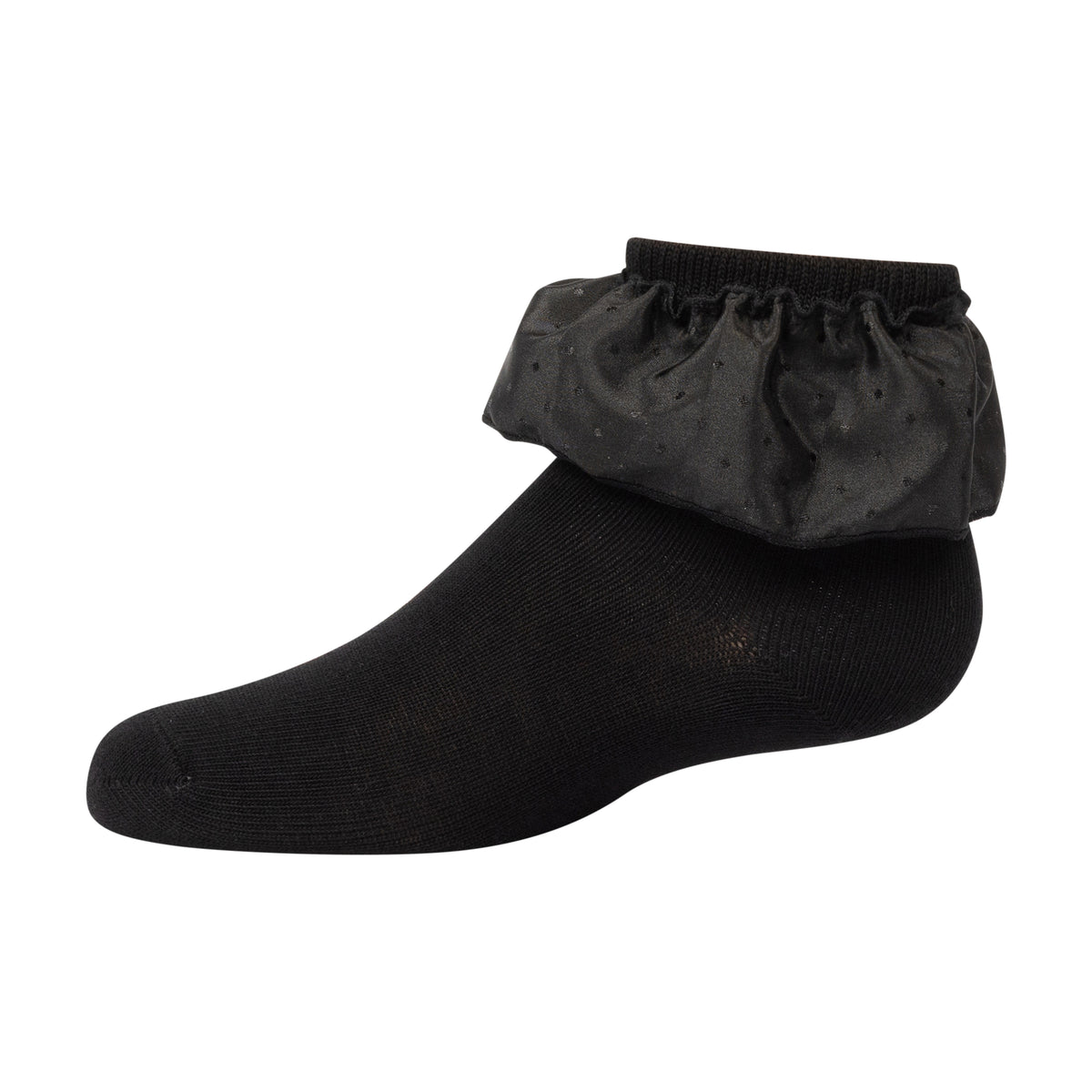 Satin Pin dot Ruffle Ankle