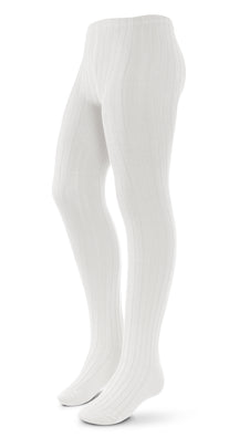 Wide Width Ribbed Cotton TIghts