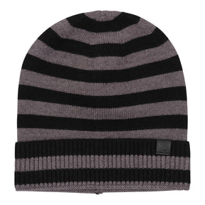 Wide Stripe Beanie with Cuff