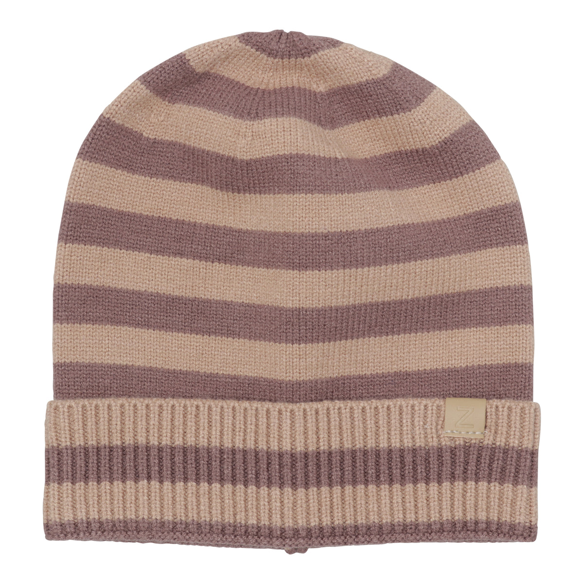 Wide Stripe Beanie with Cuff