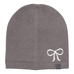 Embroidered Bow Beanie