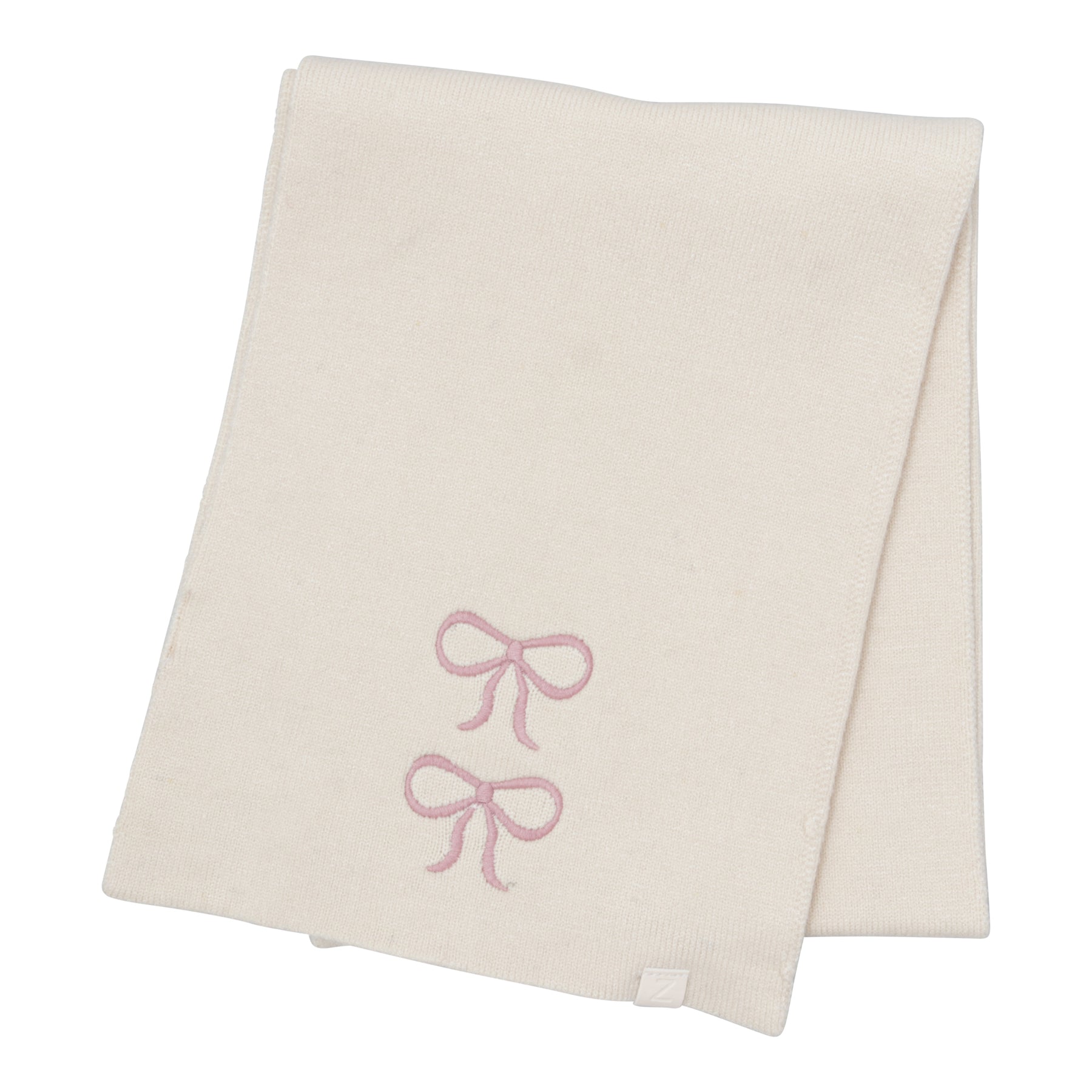 Embroidered Bow Scarf