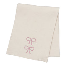 Embroidered Bow Scarf