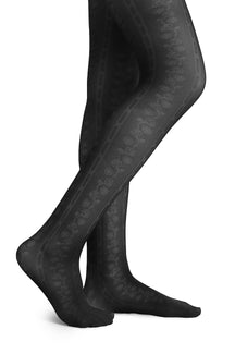 Floral Chain Microfiber Tights