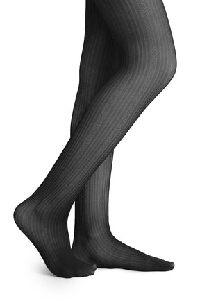 Herringbone Stripe Microfiber Tights