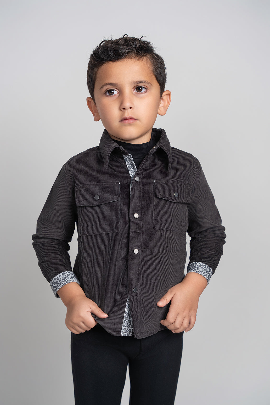 NUMU Corduroy Shirt Charcoal