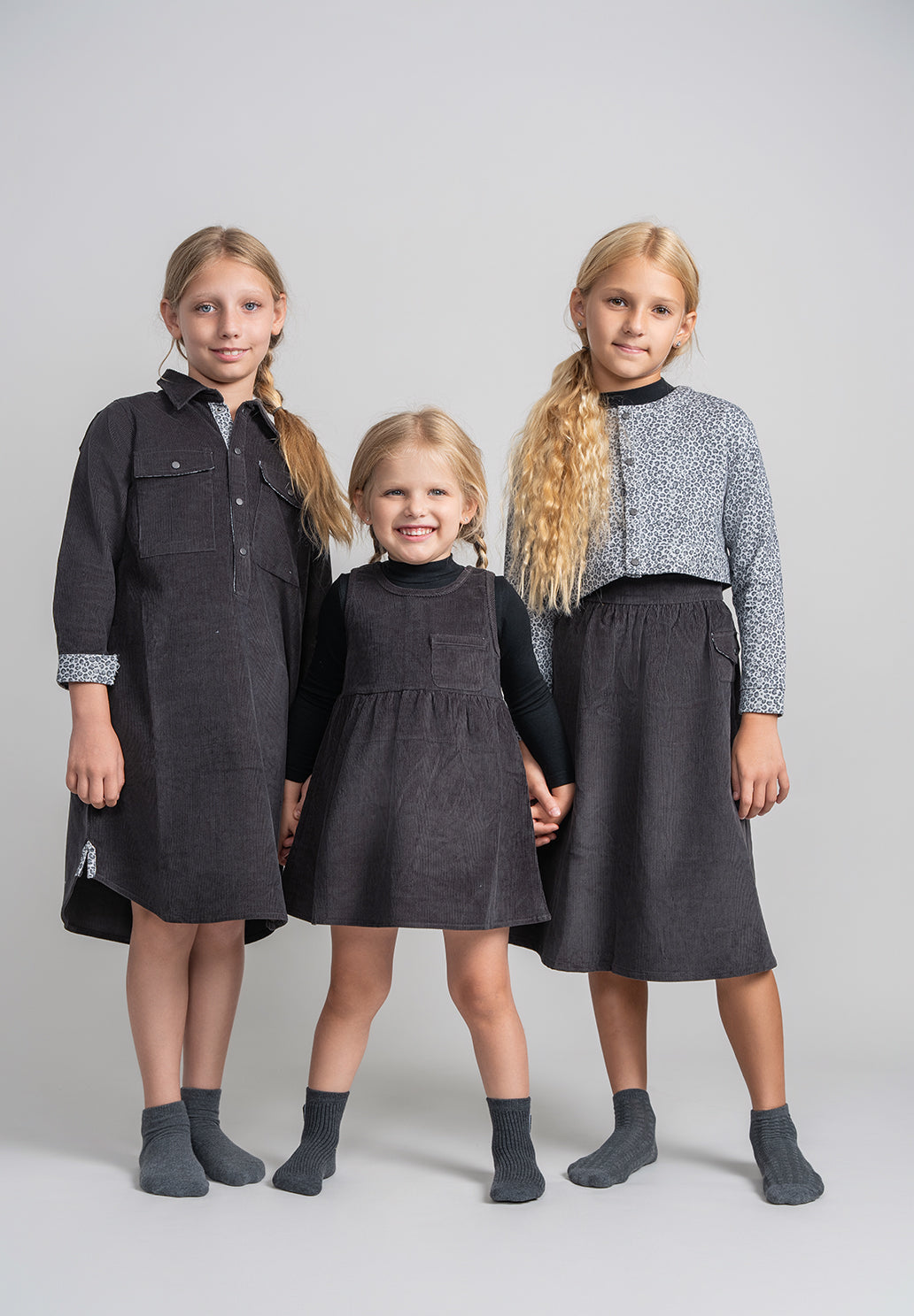 NUMU Corduroy Skirt Charcoal