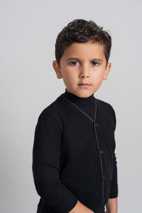 NUMU Boys Elbow Patch Sweater Black