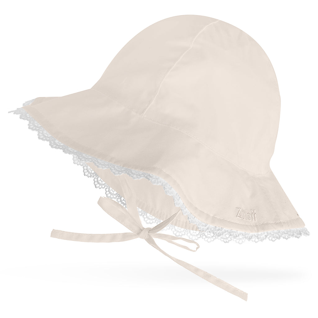 LLNUIT sun cut cap ベージュ Baby Linden Sun Bucket Hat | White UPF 50+