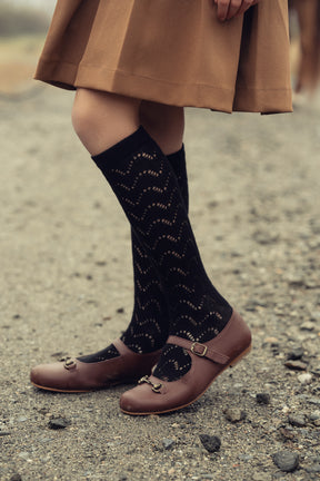 Crochet Wave Texture Tights