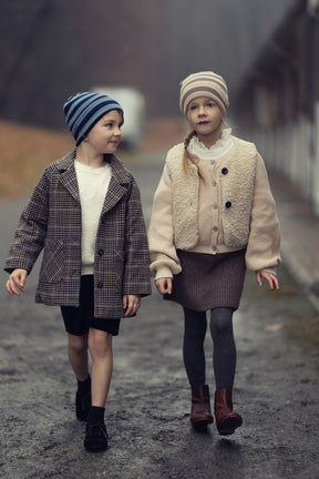 Wide Stripe Beanie with Cuff