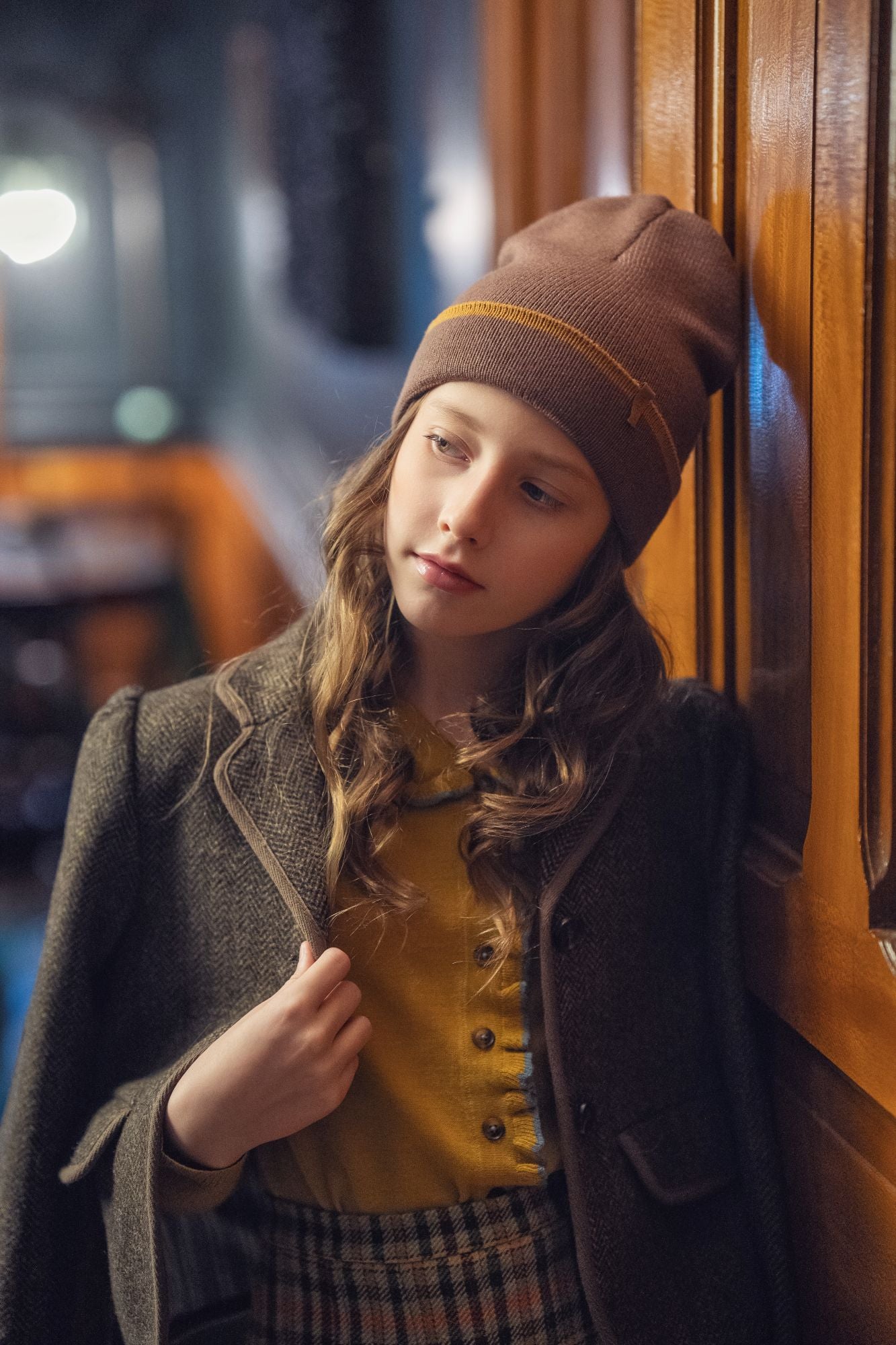 Contrast Stripe Beanie with Cuff