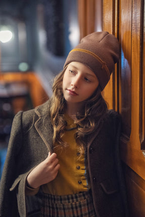 Contrast Stripe Beanie with Cuff