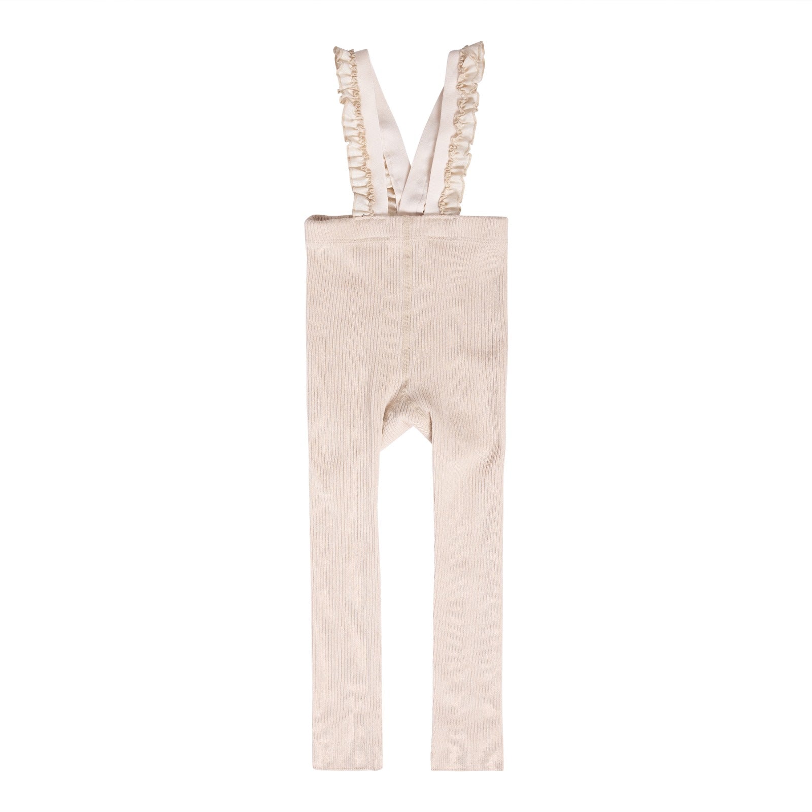 NUMU Ribbed Ruffle Overall Short