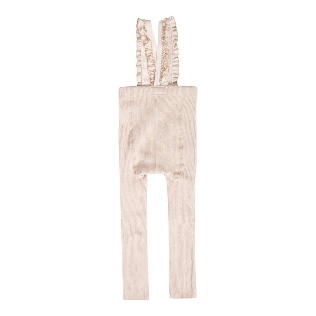 NUMU Ribbed Ruffle Overall Short