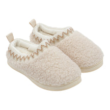 Shearling Embroidered Trim Slipper