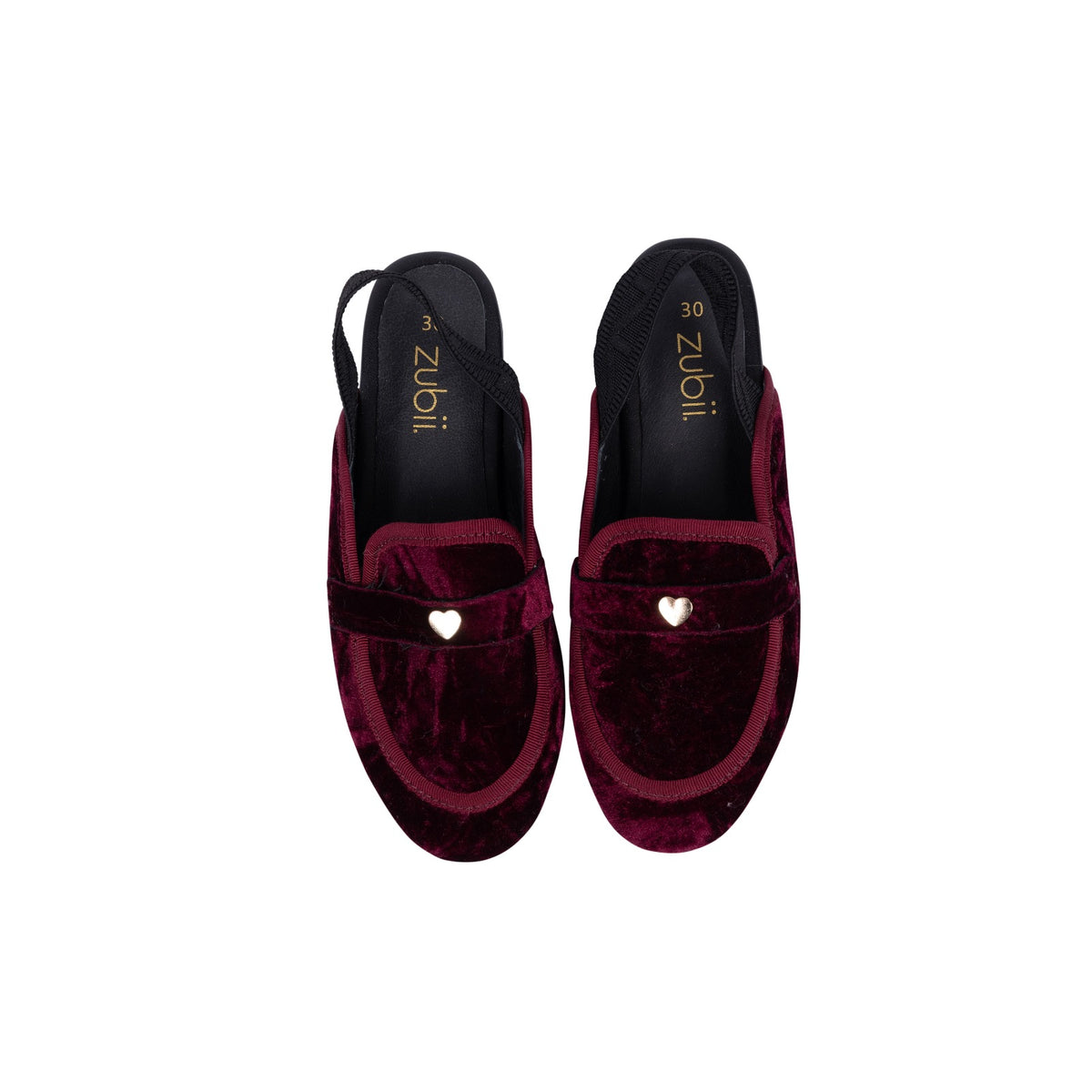 Crushed Velvet Slippers-Wine