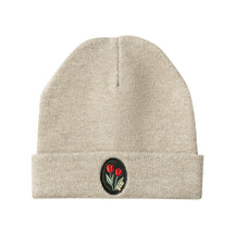 Floral Patch Beanie with Cuff