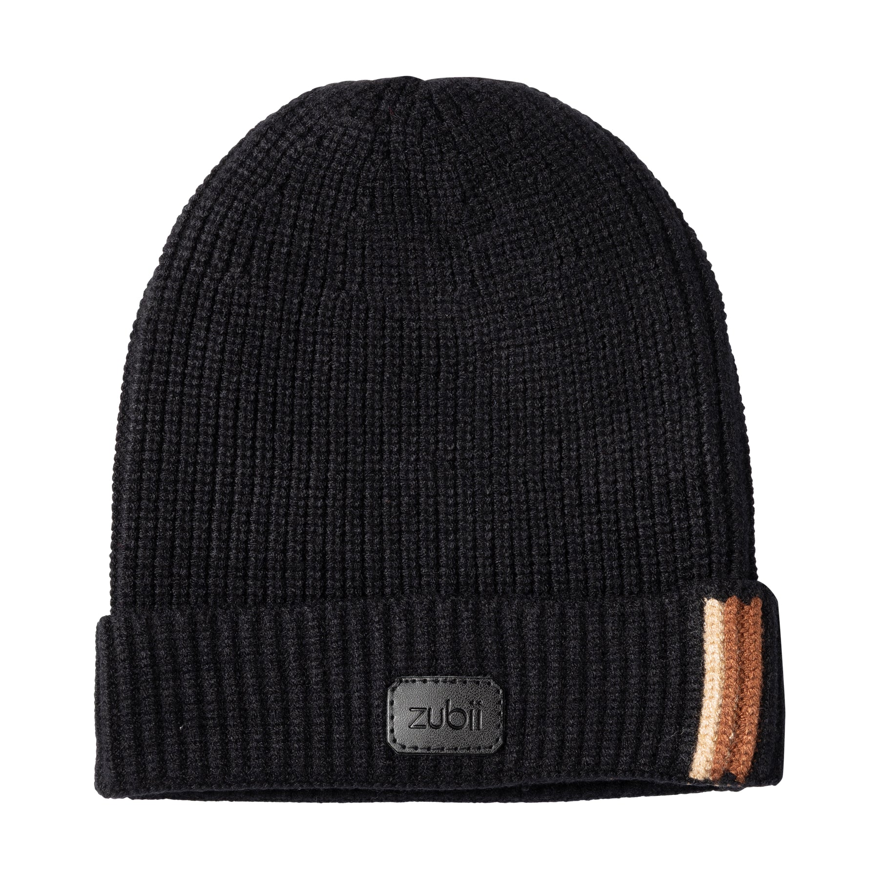 2 Tone Stripe Beanie with Cuff
