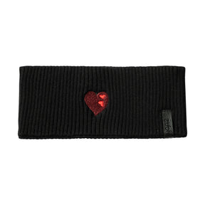Embroidered Double Heart Band