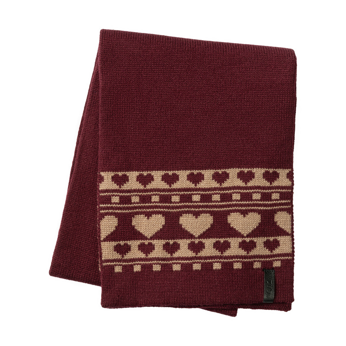 Vintage Heart Print Scarf