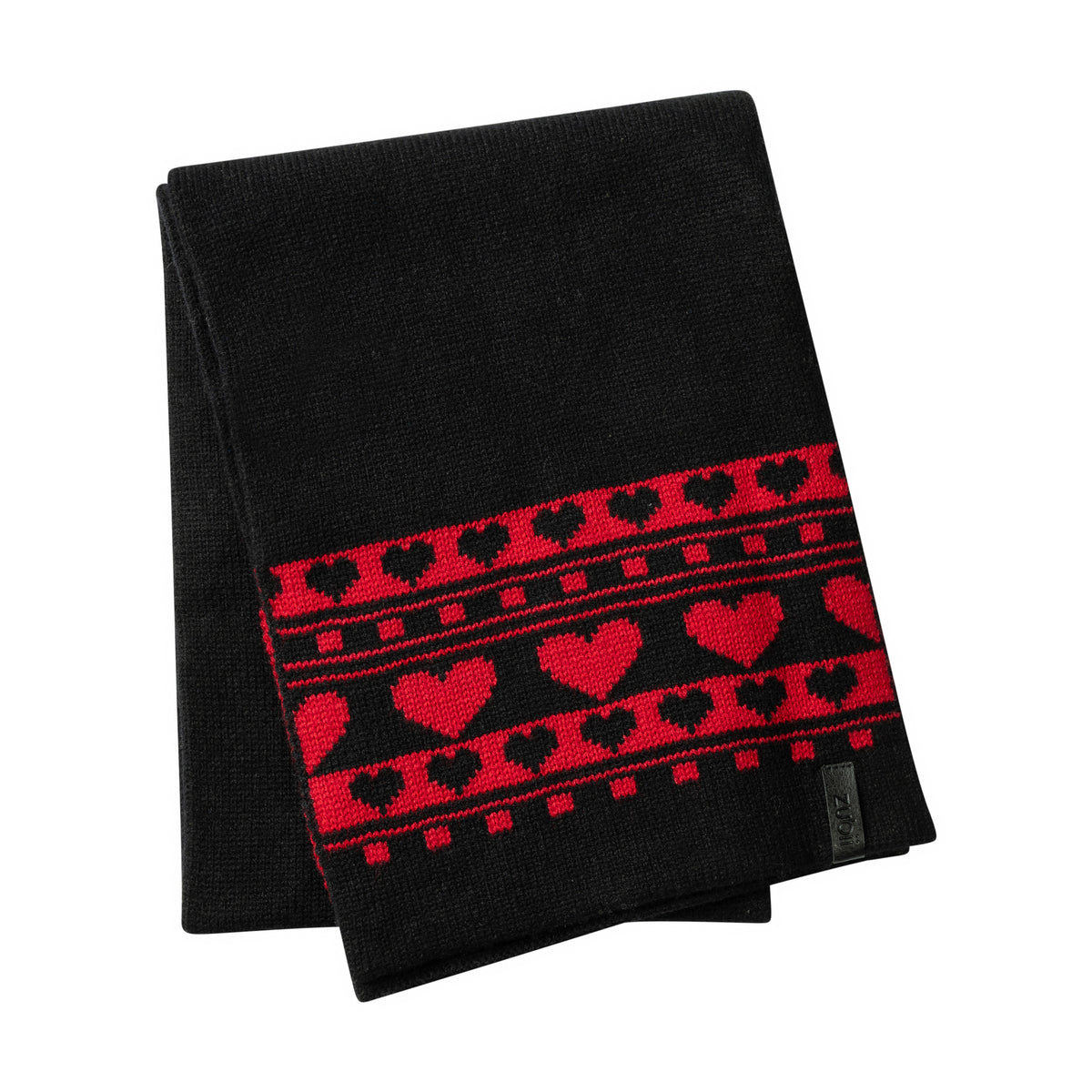 Vintage Heart Print Scarf