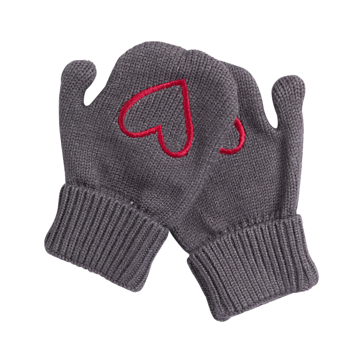 Embroidered Heart Mitten/Glove