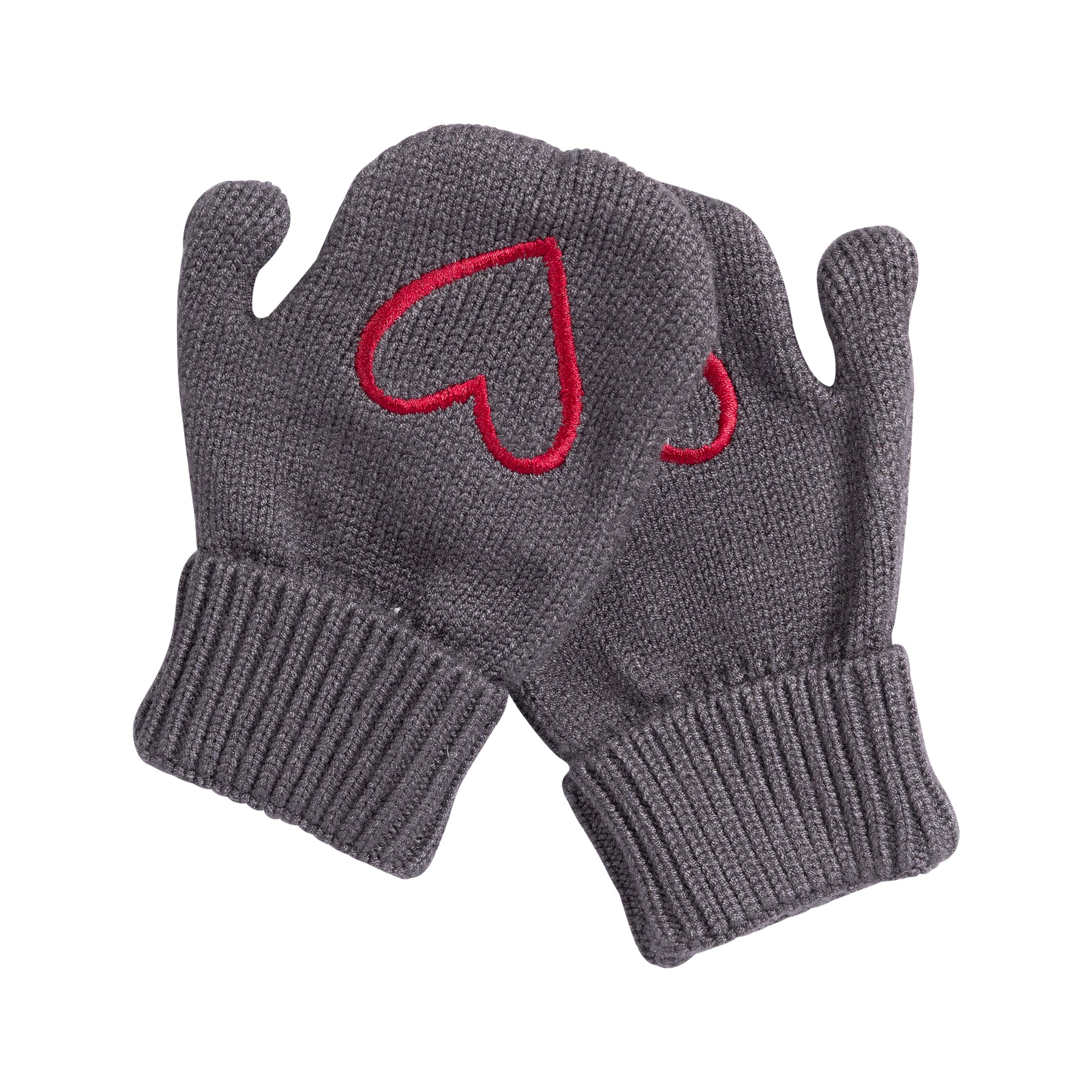 Embroidered Heart Mitten/Glove