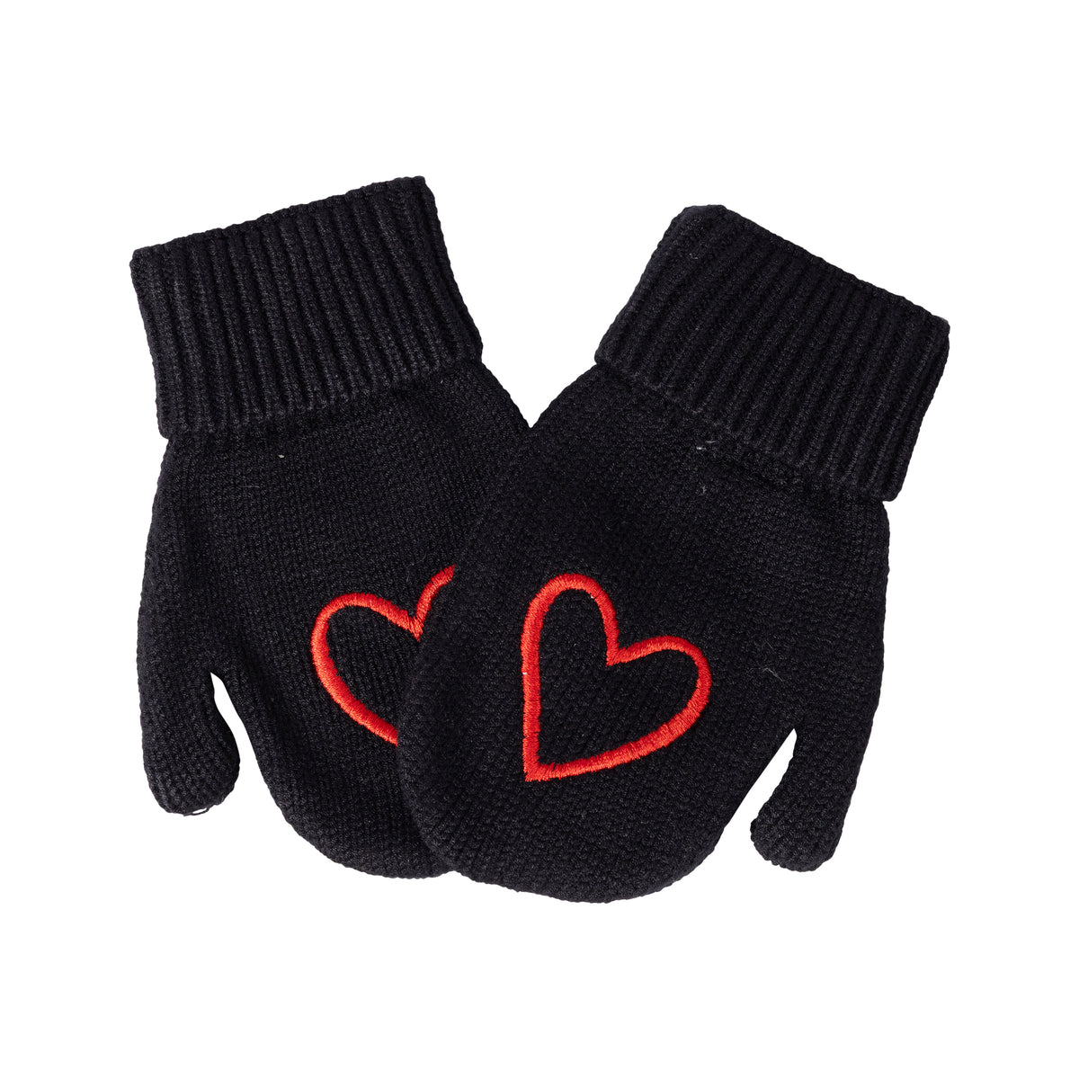 Embroidered Heart Mitten/Glove