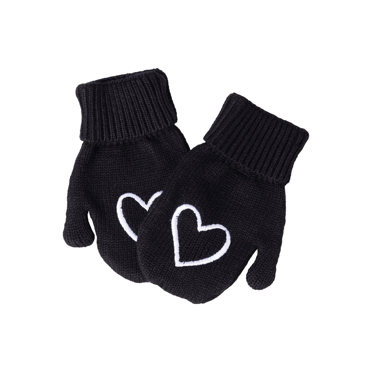 Embroidered Heart Mitten/Glove