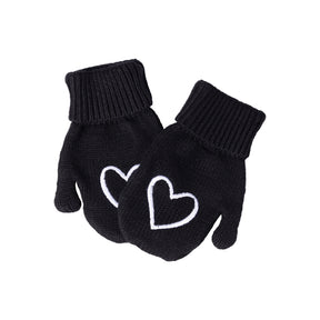 Embroidered Heart Mitten/Glove